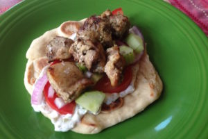 Chicken Souvlaki with Tzatziki Sauce