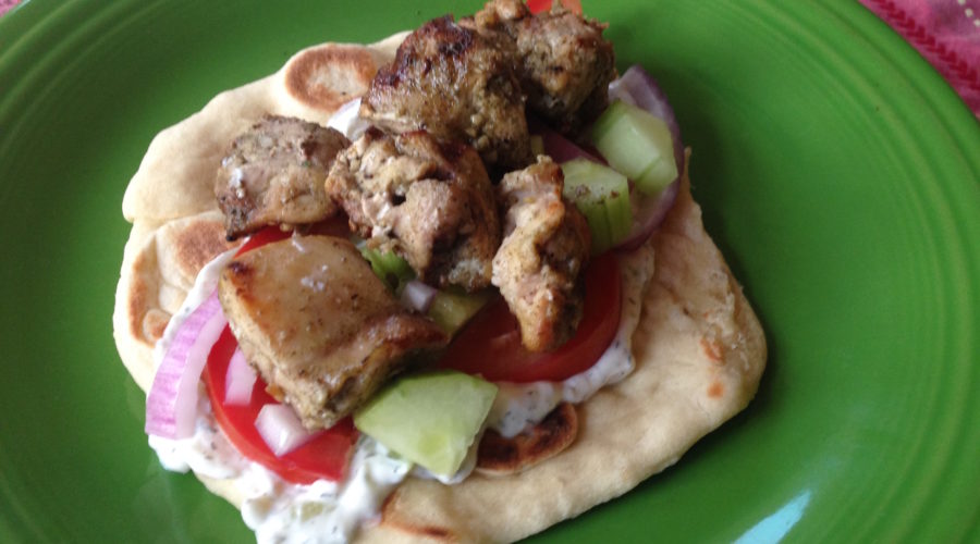 Chicken Souvlaki with Tzatziki Sauce