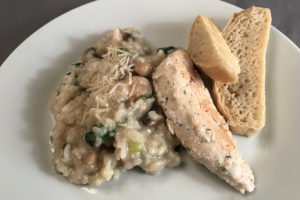 Risotto with Spinach and Mushrooms