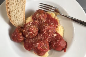 Meatballs with Polenta