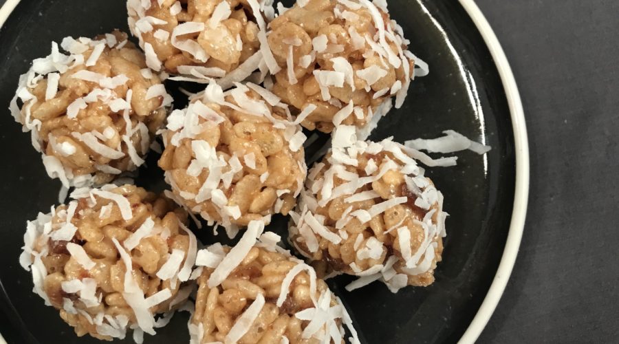 Coconut Krispie Date Balls