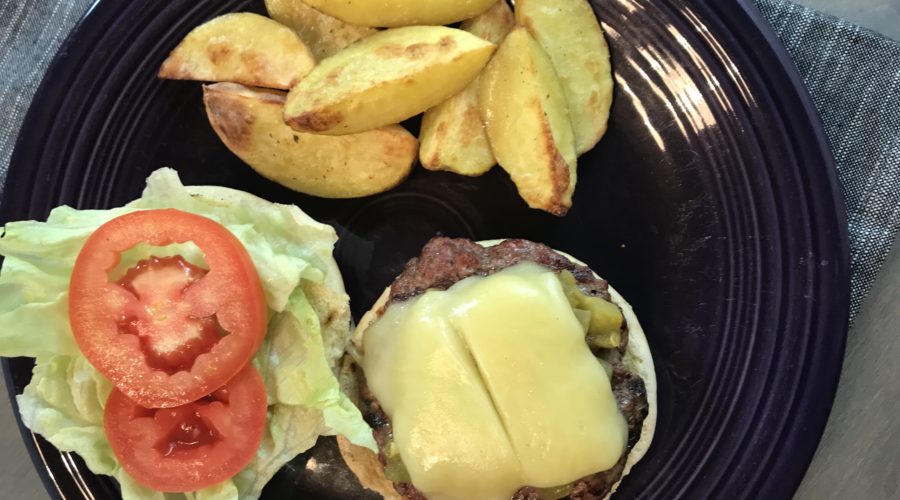 Green Chile Cheeseburgers